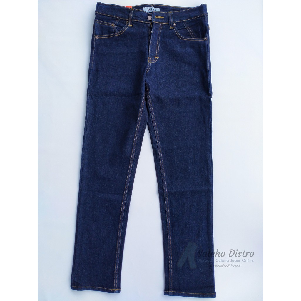 [BISA BAYAR DI TEMPAT] CELANA LOIS PRIA BAHAN DENIM NEW MODEL SUPER SLIMFIT BLUE BLACK