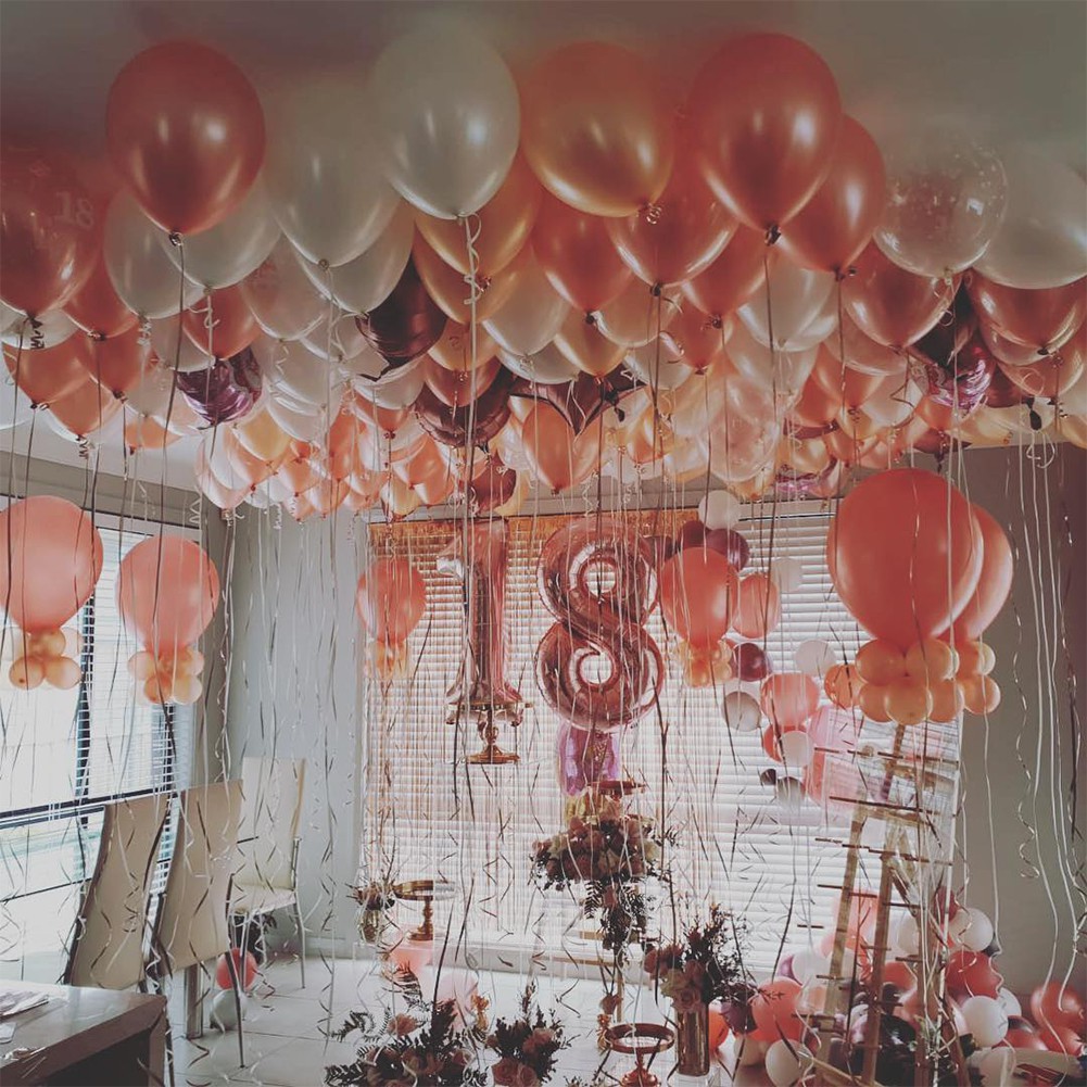 Balon Foil Helium Bentuk Angka Besar Warna Rose Gold Untuk Dekorasi Pesta Ulang Tahun