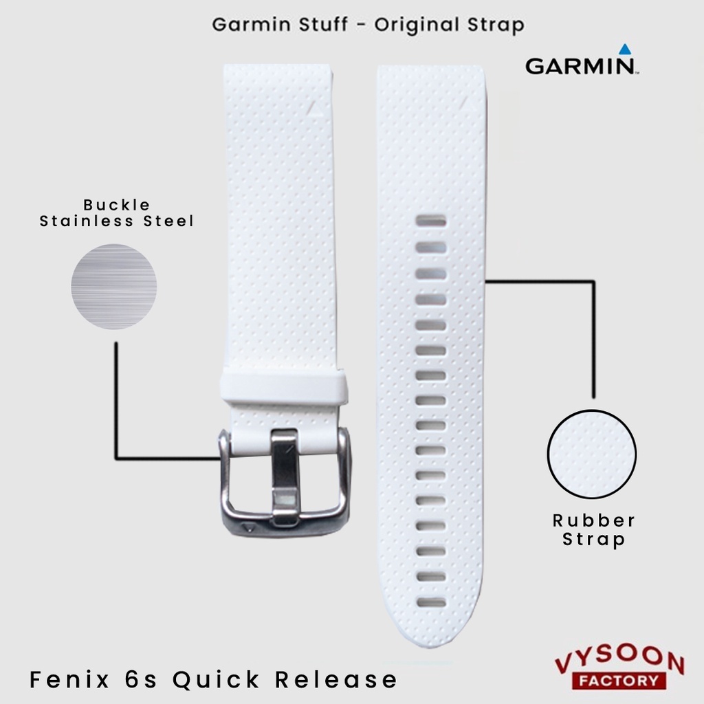 Strap Rubber Tali Jam Smartwatch Garmin Fenix 6s QR Original - White