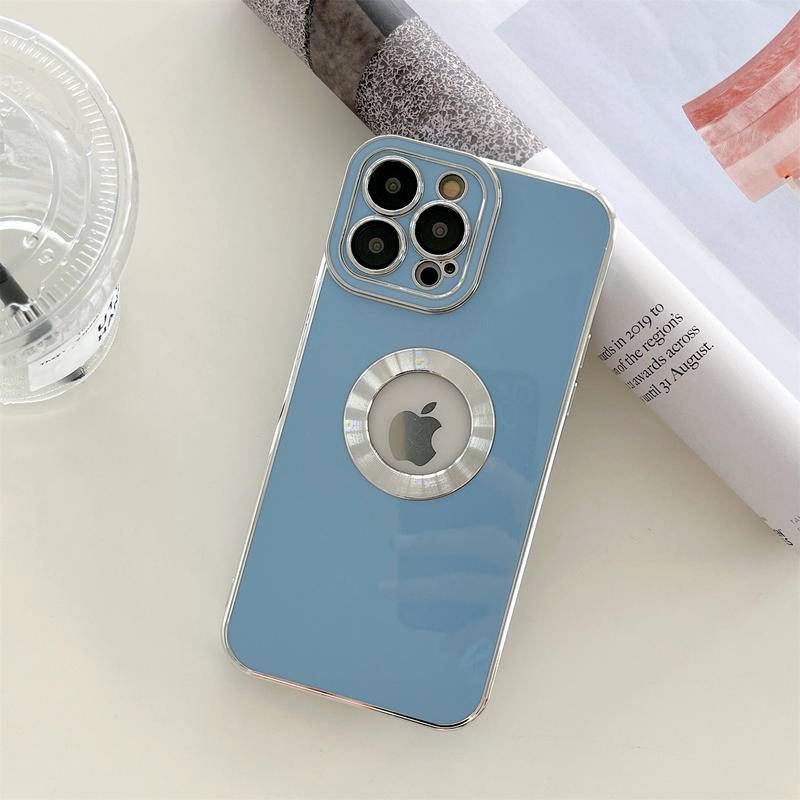 Soft Case Pelindung Kamera Bahan TPU Lapis Emas Untuk iPhone 7 8 Plus SE 2020 2022 SE3 X XS Max XR