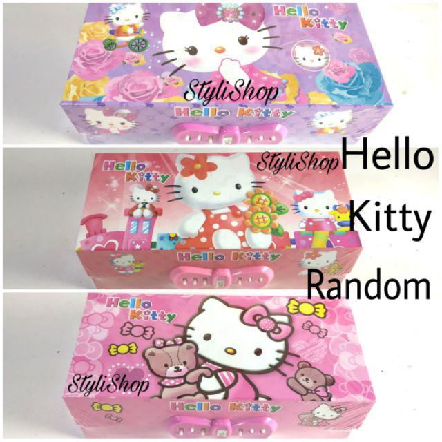 Kotak Pensil Kode / Sandi 3 Tingkat SQW095, Tempat Alat Tulis dengan Kode-Hello Kitty Random