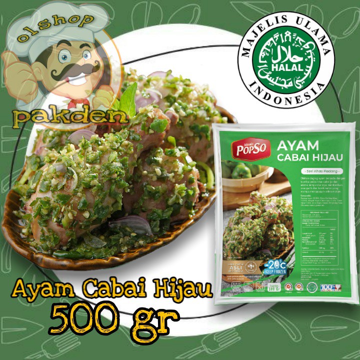 

AYAM CABAI HIJAU BY POPSO / LAUK PAUK / OLSHOP_PAKDEN