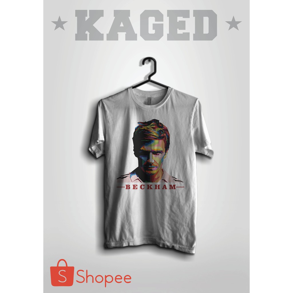 KAOS DAVID BECKHAM KAOS BECKHAM KAOS BOLA KAOS SEPAK BOLA KAOS LEGENDA PEMAIN BOLA # WARNAPUTIH