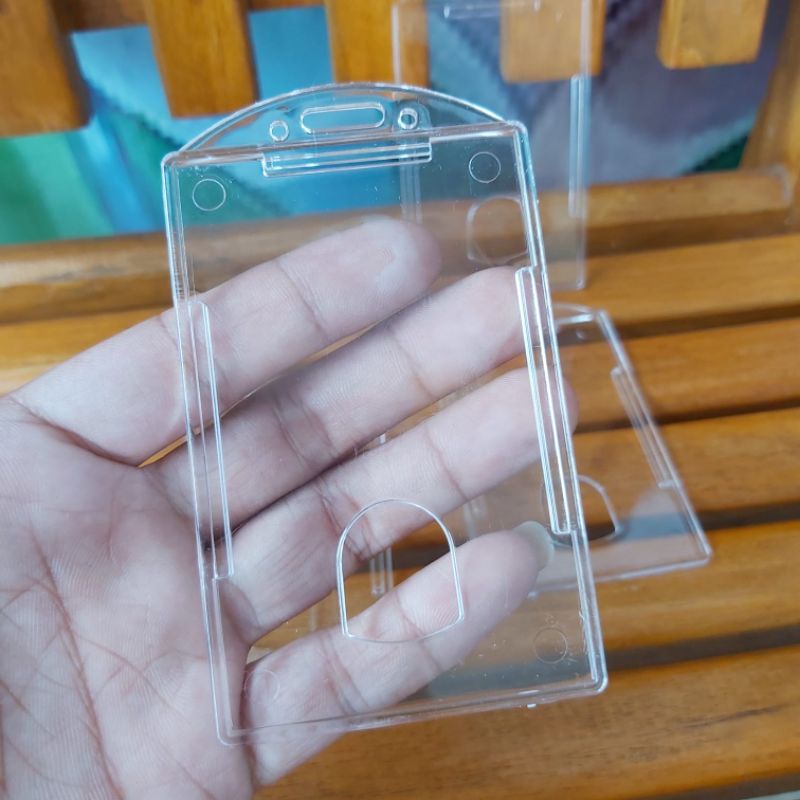 Tempat Id Card Bahan Plastik Bening Berkualitas