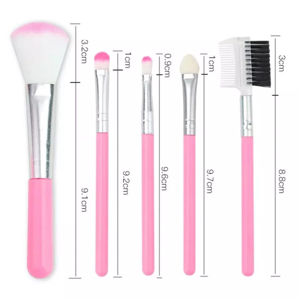 Make Up Brush Kuas One Set 5 in 1 / Make Up Tools / Brush / Kosmetik MALL SHOPPING