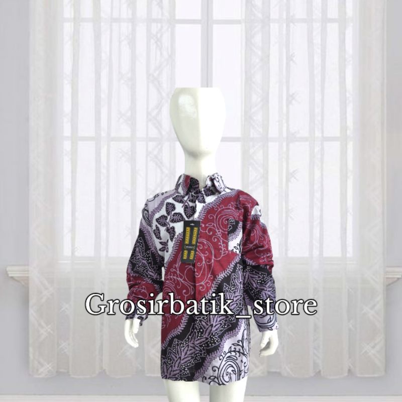 BAJU BATIK COUPLE AYAH DAN ANAK PRIA lengan panjang premium katun