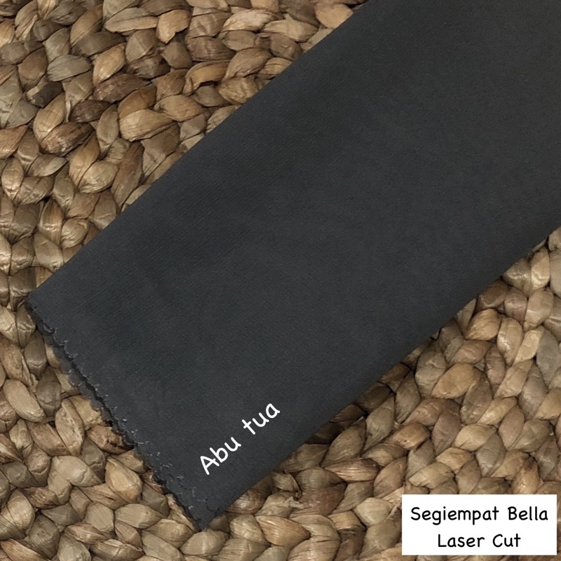 Hijab Bella Square Laser cut / Segiempat Bella-Abu Tua