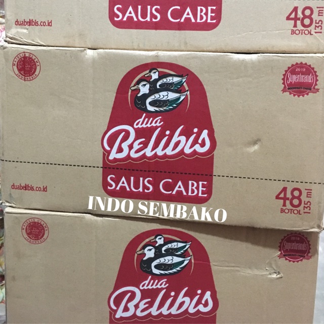 Saus sambal belibis botol 135ml / Saus Cabe belibis botol 135ml / Sambal Botol Belibis plastik