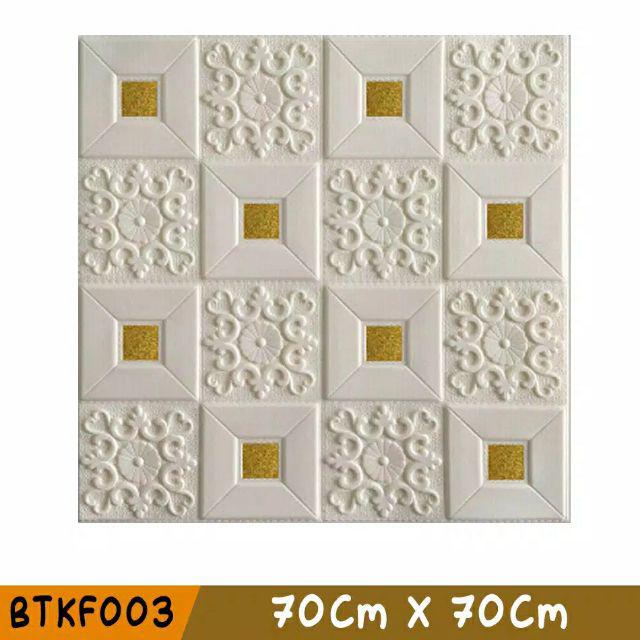 COD Wallpaper 3D Modern Batik Kubik Foam Stiker-Gold