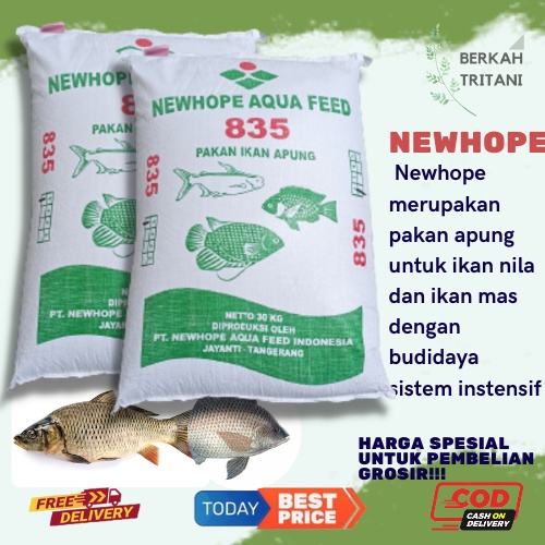 Pakan Ikan NEWHOPE AQUA FEED (1 kg) Pelet Ikan Air Tawar Nila