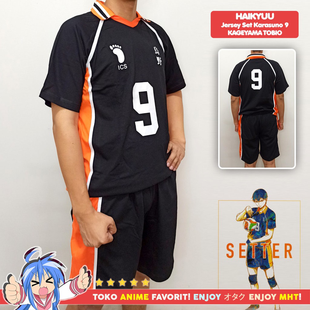 Haikyuu Karasuno Jersey No. 9 : Kageyama Tobio Kostum Cosplay