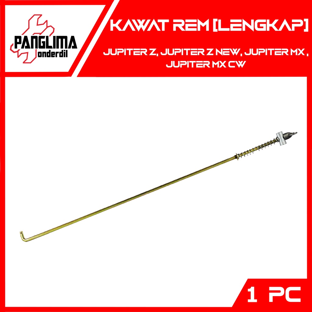 Kawat Rem Lengkap Jupiter Z Burhan &amp; Jupiter Z New Robot-Salib Mur-Per Tiang-Pedal-Lidi-Gantar Rem Belakang Komplit-Set