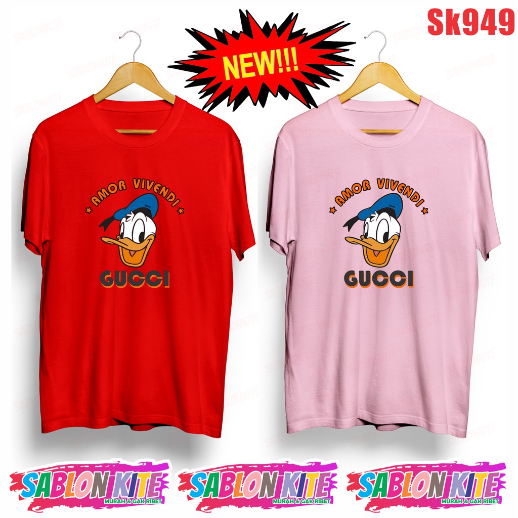 MURAH!!! KAOS KPOP V TAEHYUNG SK949 DONALD DUCK DONAL BEBEK UNISEX COMBED 30S