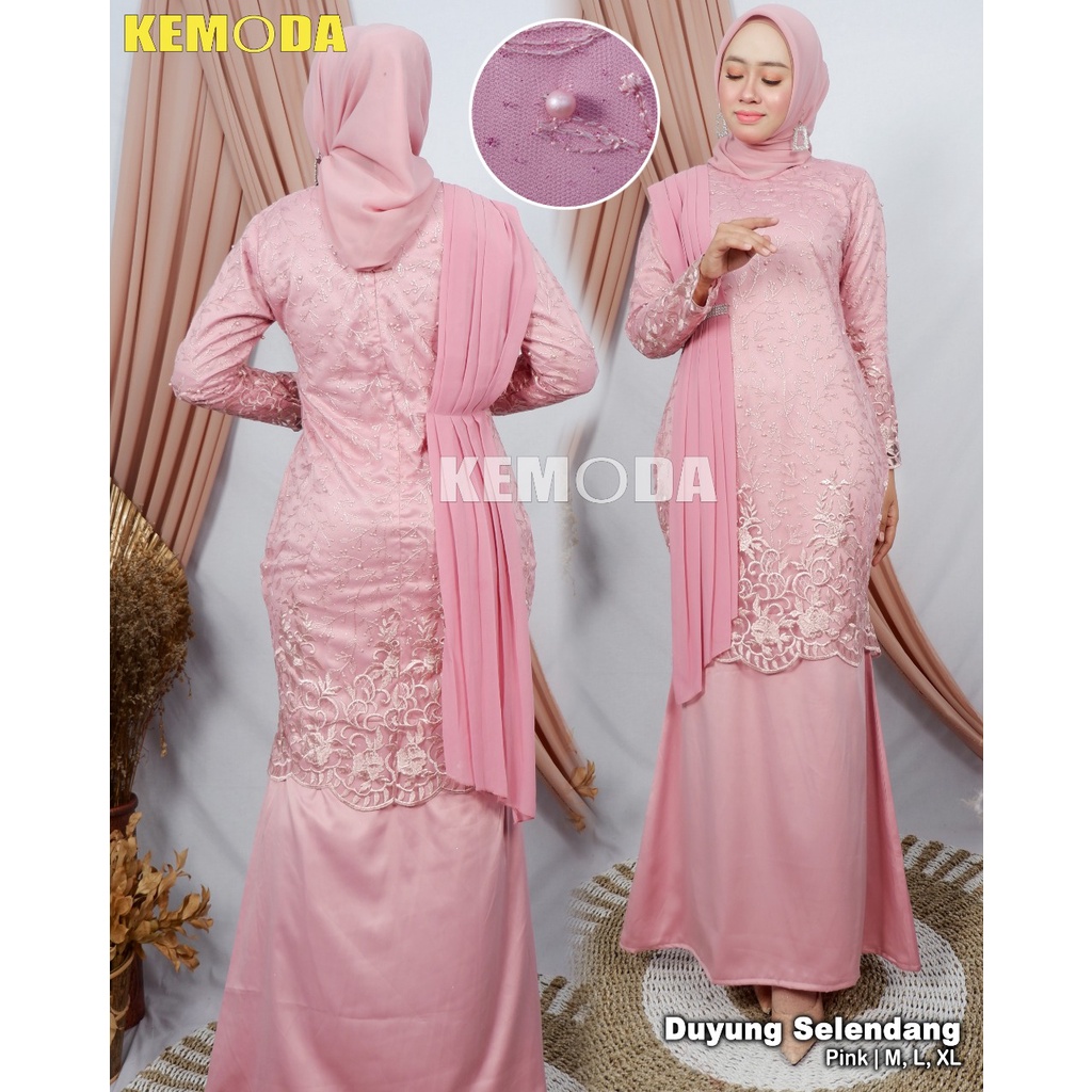 Kebaya Gamis Duyung Salendang / Gamis Modern / Gamis Pesta Mewah / Gamis Brukat / Kebaya Gamis