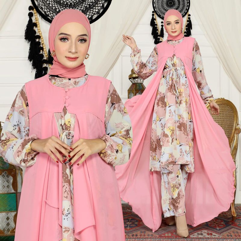 TERLAKU  Gamis Brukat terbaru 2021mewah | Gamis simple Elegan | Gamis Lebaran 2022 model gamis terba