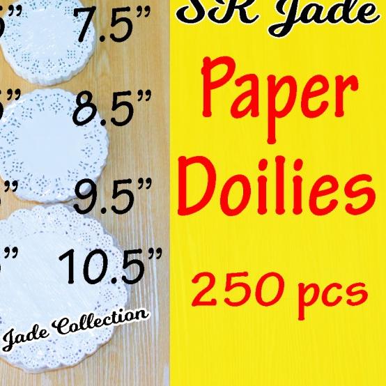 ♙ Paper Doilies 250 pc Paper Doyleys Kertas Tatakan Kue Alas Toples inch - 3.5 inch ➮