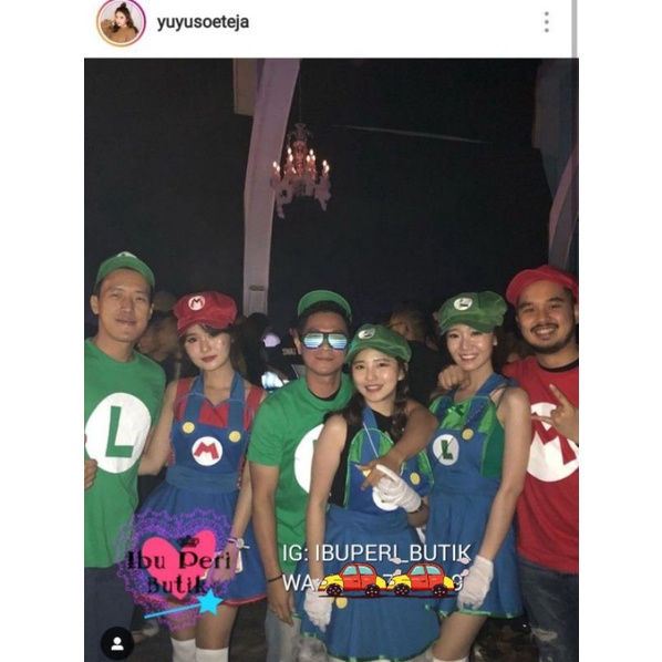 Special Edition Apron Mario Bros &amp; Luigi Dewasa dan Anak