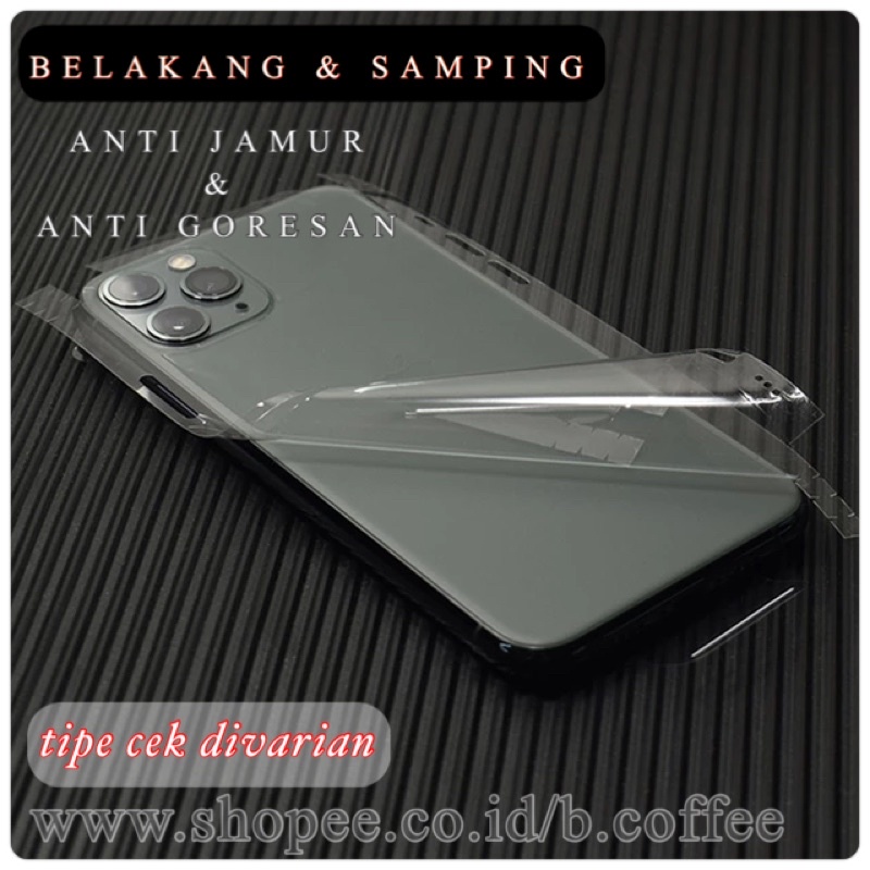 PWY FULL BODY anti gores BELAKANG IPHONE 14 PRO MAX / 14 PRO / 14 PLUS / 14 / 13 PRO MAX / 13 PRO / 13 MINI / 13 / 12 PRO MAX / 12 PRO / 12 MINI / 12 / 11 PRO MAX / 11 PRO / 11 / XR / X / XS / XS MAX / SE 2020 / 2022 / 7 / 7 PLUS / 8 / 8 PLUS