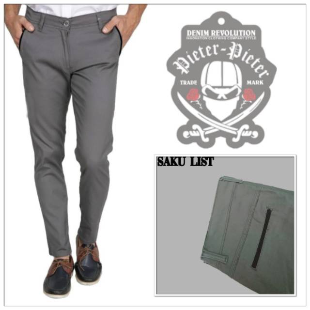 PIETER PIETER CELANA CHINO JUMBO BIG SIZE BESAR UKURAN 27-38 MAN KEKINIAN HITS MAROON HIJAU GREY