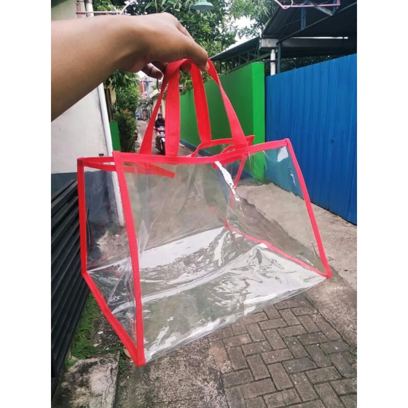 

25x20x20 Beli satuan boleh banget! Tas mika polos murah! Tas parcel murah!
