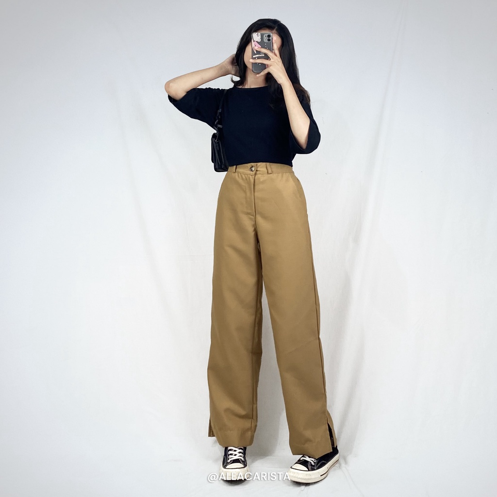 Melva Slit Pants - AC