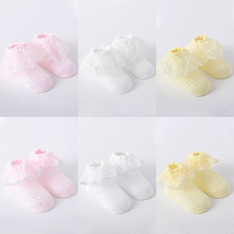 Kaos kaki perahu/Kaos kaki anak bayi motif renda bunga renda bunga garis