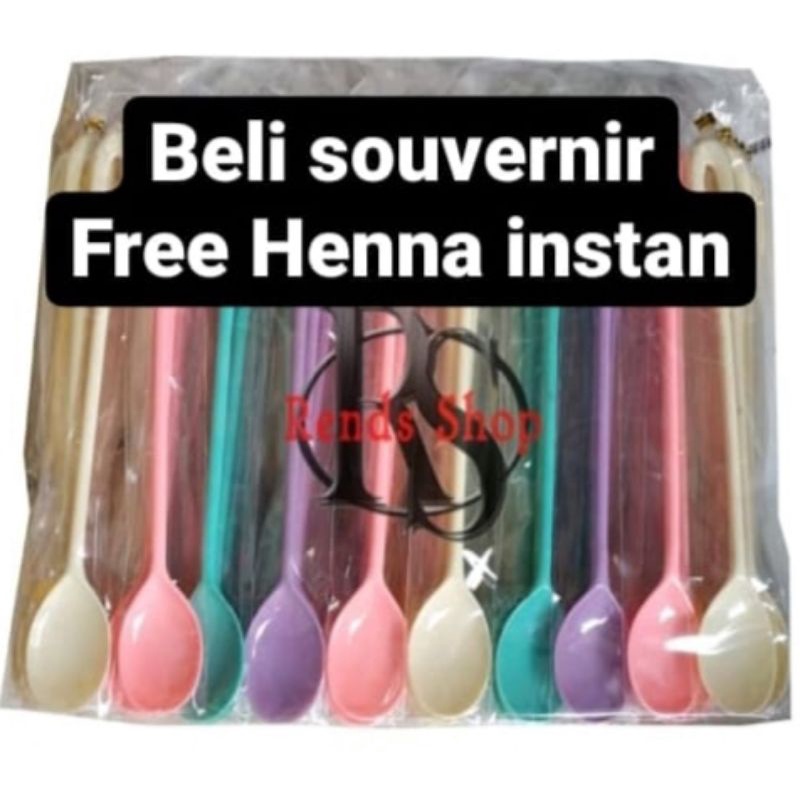 FREE HENA INSTAN / SOUVERNIR SENDOK JUS / SOUVERNIR PERNIKAHAN