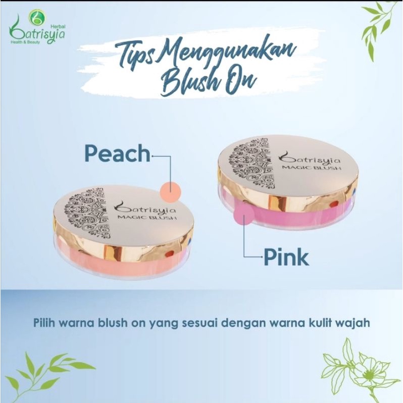 Blush on Batrisyia herbal pemerah pipi merona warna pink peace merah natrural