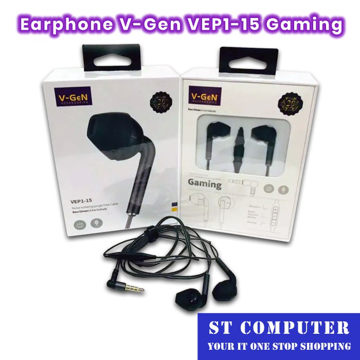 Earphone V-Gen VEP1-15 Gaming Super Premium