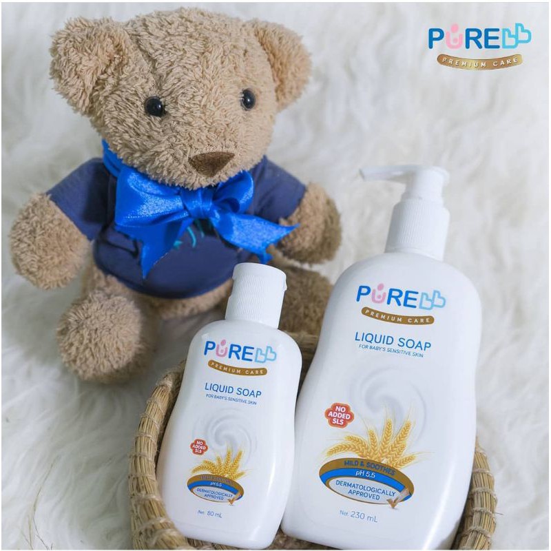 PureBb Pure Bb Baby Liquid Soap 80ml 230 ml Sabun cair bayi untuk kulit sensitif