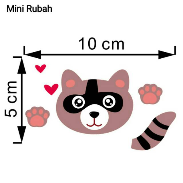 RELIZA WALL STICKER / STIKER DINDING SAKLAR MINI IMUT (KECIL) ANIMAL HEWAN JERAPAH
