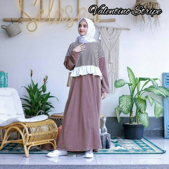 Gamis valentino /valentino stripe