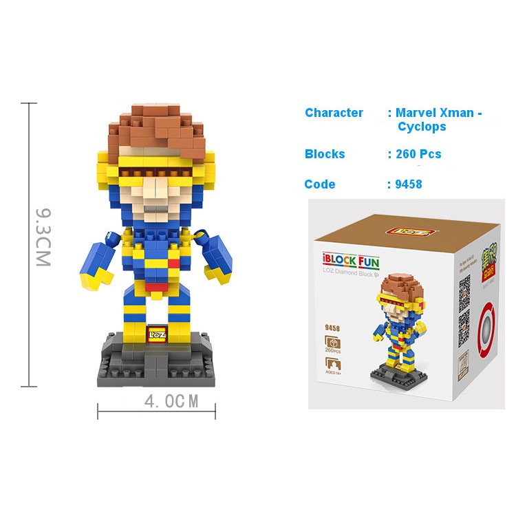 DISKON LOZ NANO BLOCK MARVEL XMAN - CYCLOPS