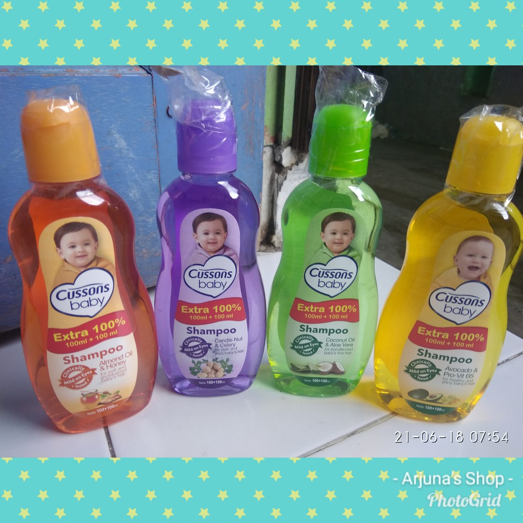 CUSSONS BABY Shampo 100ml+100ml (Avocado, Candle Nut, Aloe Vera, Almond Oil)