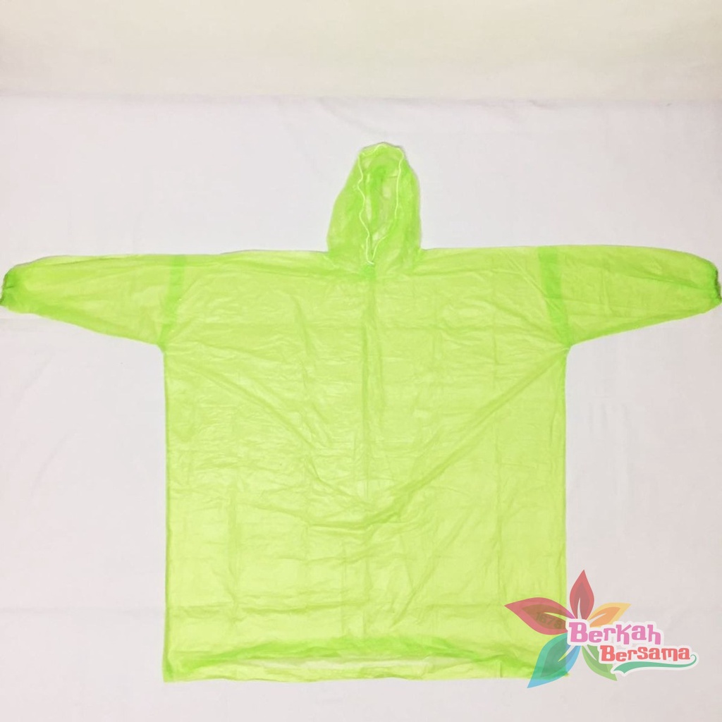 RT60 rain coat mantel jas hujan darurat plastik lengan panjang sekali pakai BB6175