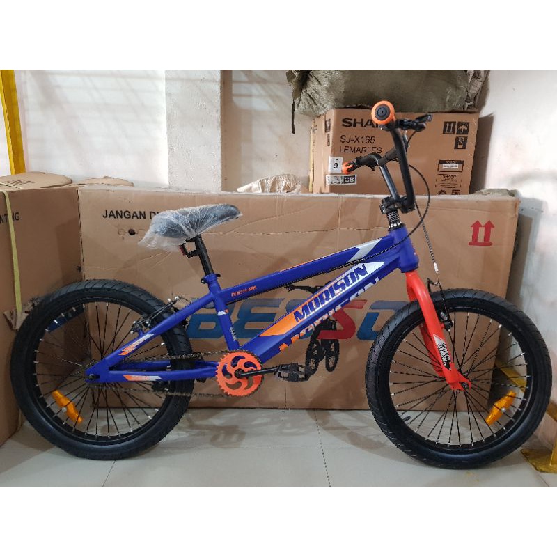 Sepeda BMX 20 inch MORISON ( BAN JUMBO ) ( Warna Biru / Blue )