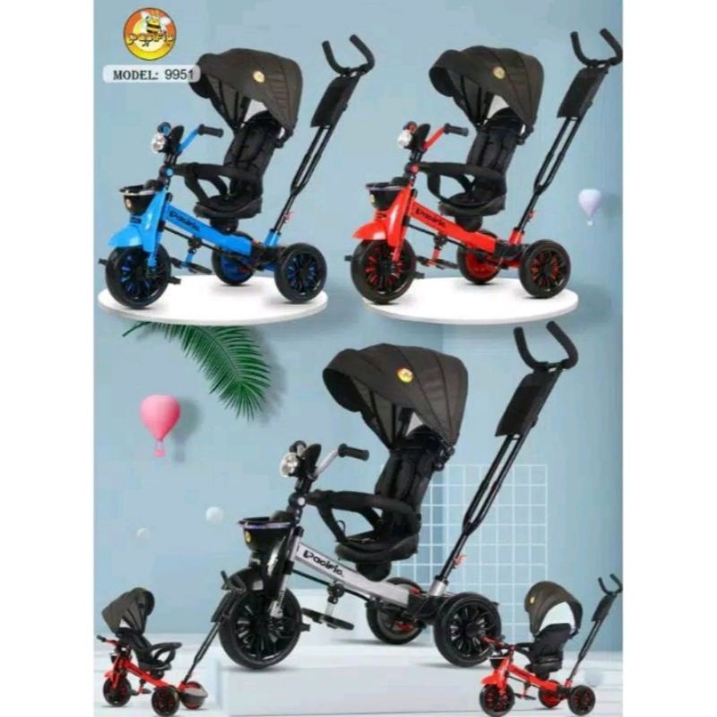 SEPEDA ANAK RODA TIGA BABY TRICYCLE PACIFIC 9951 BISA HADAP DEPAN BELAKANG
