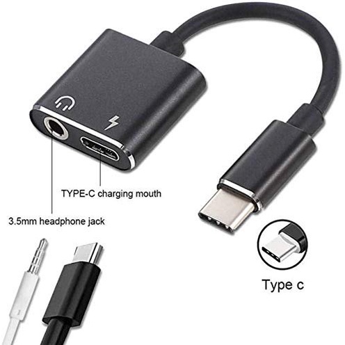 Converter adaptor jack audio 2in1 Type C charger + Headset tipe c