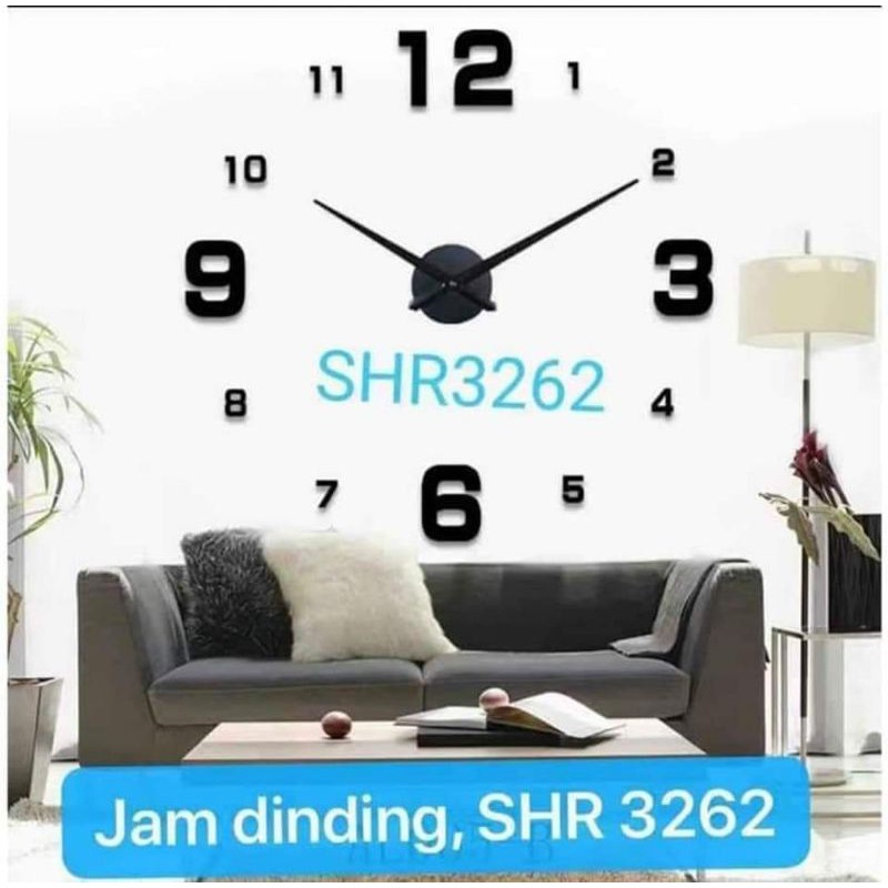 Jam Dinding Jumbo DIY 130 CM Shenar  -Jam Dinding Tempel DIY Kecil Shenar 50