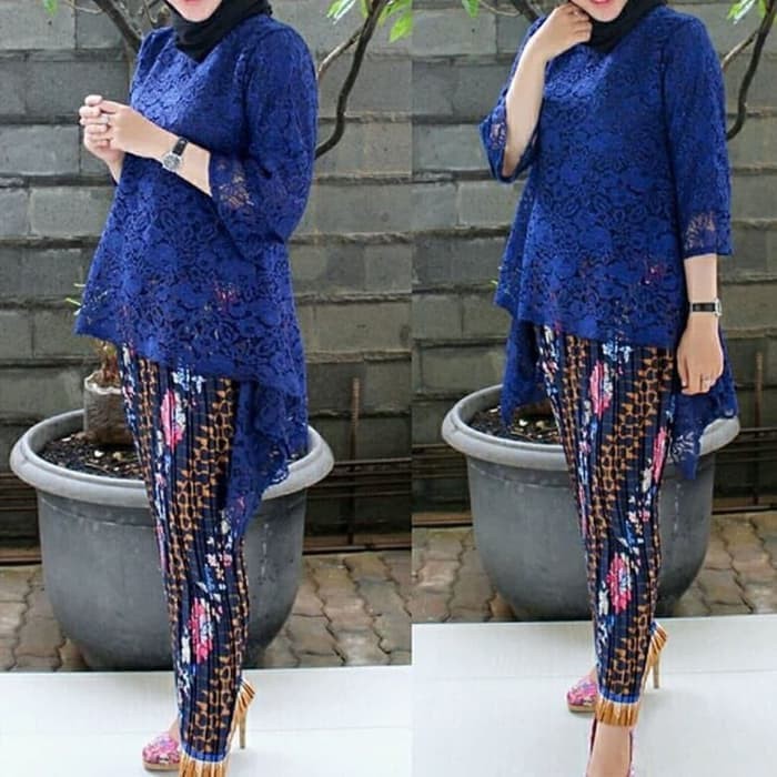 set kebaya rinjani bianca brukat modren