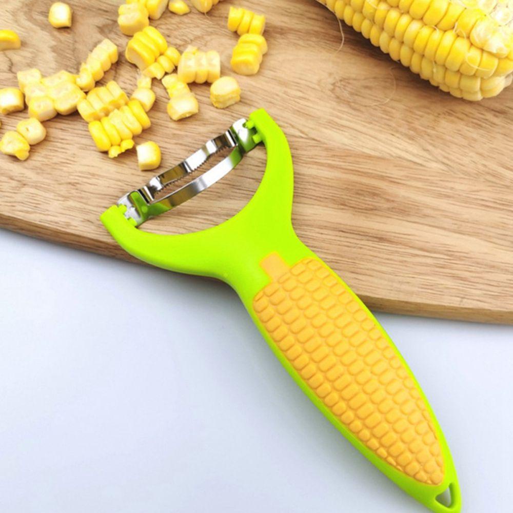 [Elegan] Pengupas Jagung PP Masak Jagung Resleting Alat Sayur Stainless Steel Dapur Gadget Perontok