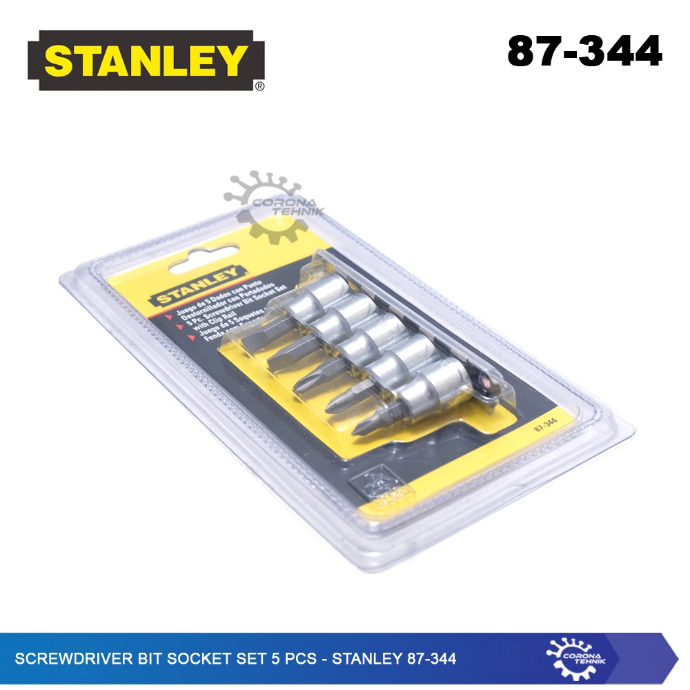 Stanley 87-344 - Screwdriver Bit Socket Set 5 Pcs