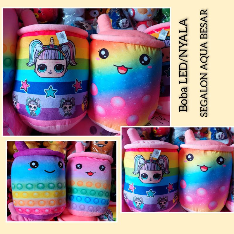 boneka boba JUMBO segalon nyala LED Pop it terbaru Original import