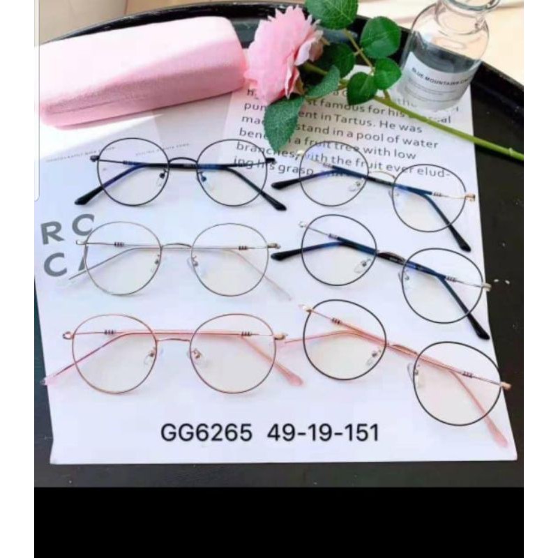 kacamata bulat anti radiasi minus 6265 lensa photocromic