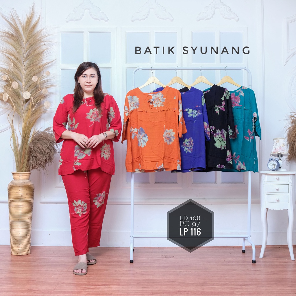 setelan cp Batik wanita DEWASA KALIA batik cap cetak motif sunan