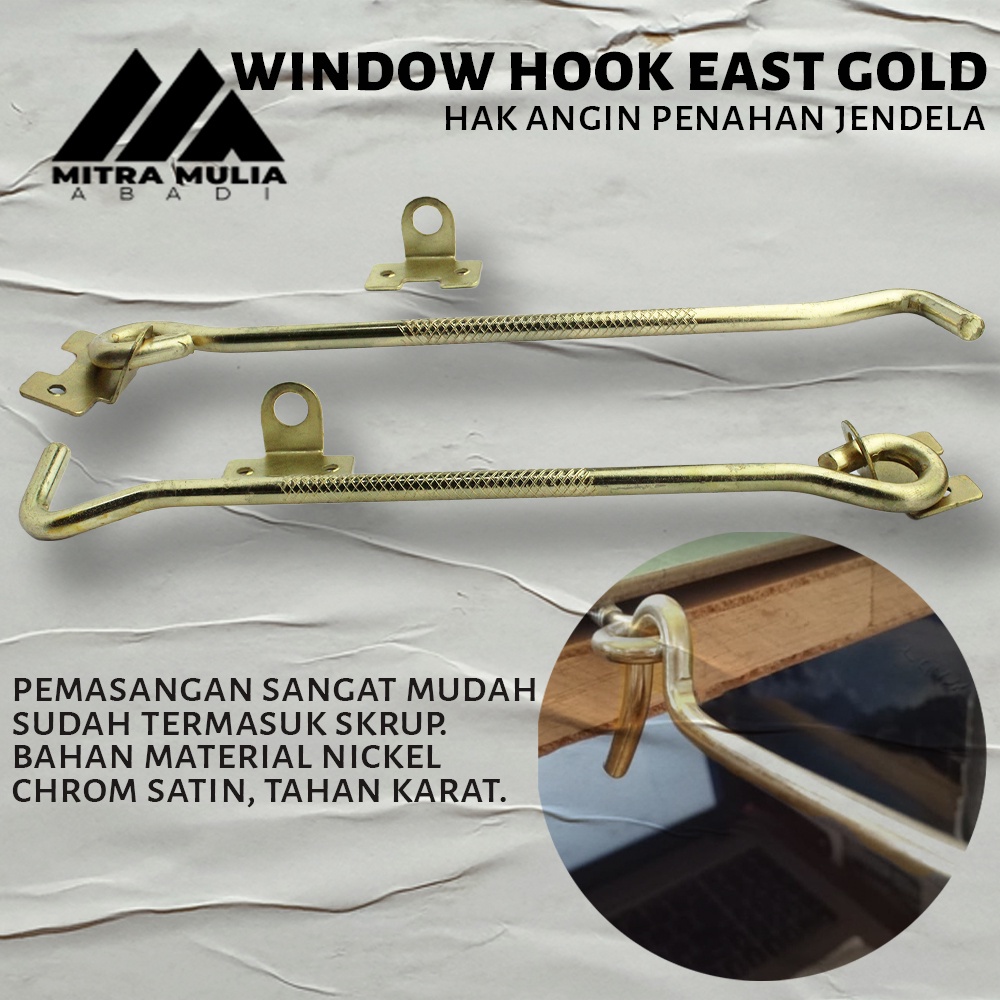 Window Hook East Gold l Hak Angin Penahan Jendela