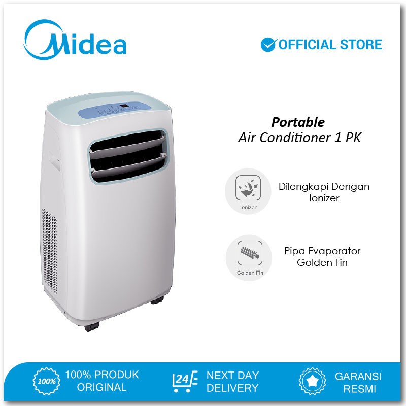 Midea AC Portable 1 PK MPF2-09CRN1 Self-Diagnosis and Auto Protection