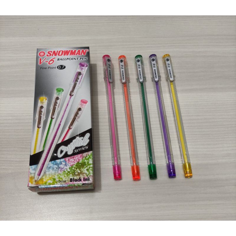 

Ballpoint pen snowman v6