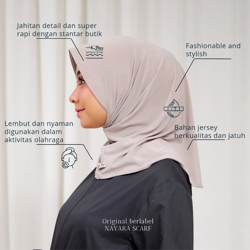 BERGO SPORT JERSEY PREMIUM I JILBAB SPORT JERSEY