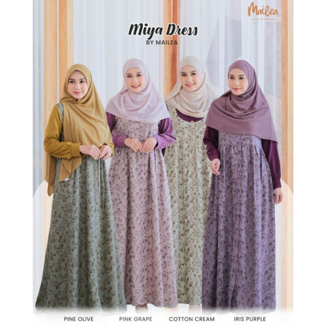 Miya dress mailea/gamis murah